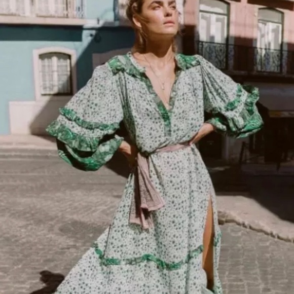 New Bohemian Gypsy Floral Maxi Beach Dress - Picture 2 of 12